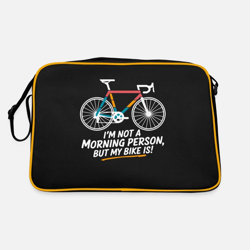 Je ne suis pas du matin, mais mon vélo l’est - Sac Retro - noir/or