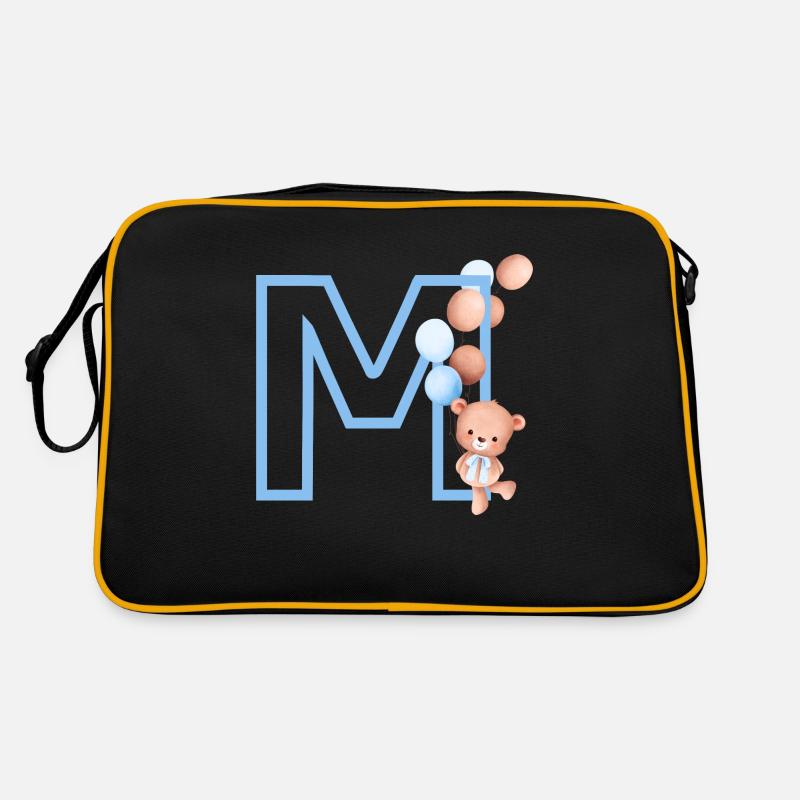 Lettre m bleue ours Sac Retro