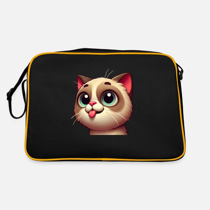 Chat mignon avec de grands yeux Sac Retro