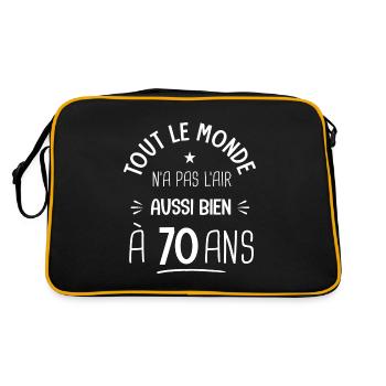 70 ans anniversaire 70 ans Cadeau 70 ans - Sac Retro - noir/or - Dos