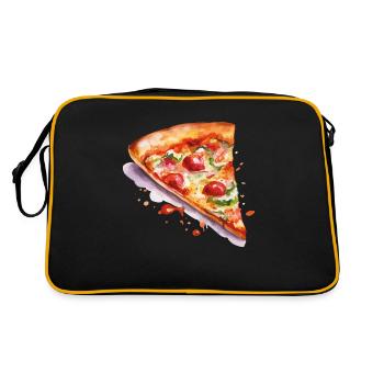 pizza - Retro Tasche - Schwarz/Gold - Hinten
