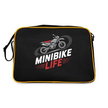 Für echte Minibike-Fans - Retro Tasche - Schwarz/Gold - Hinten