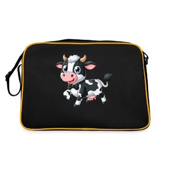 Vache heureuse - Sac Retro - noir/or - Dos