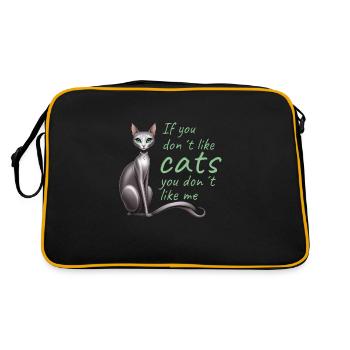 Si tu ne cats pas, tu ne m’aimes pas - Sac Retro - noir/or - Dos