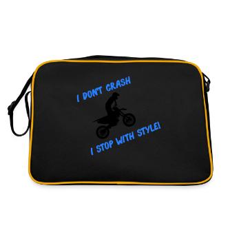 Arrêt de motocross avec style - Sac Retro - noir/or - Dos