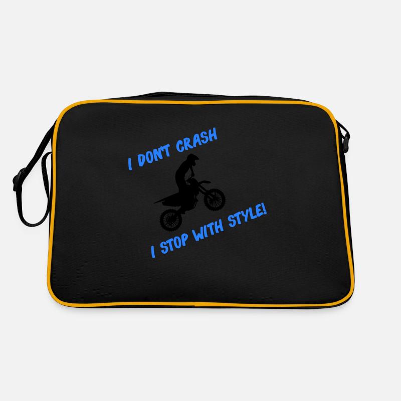 motocross stop with style Retro Bag