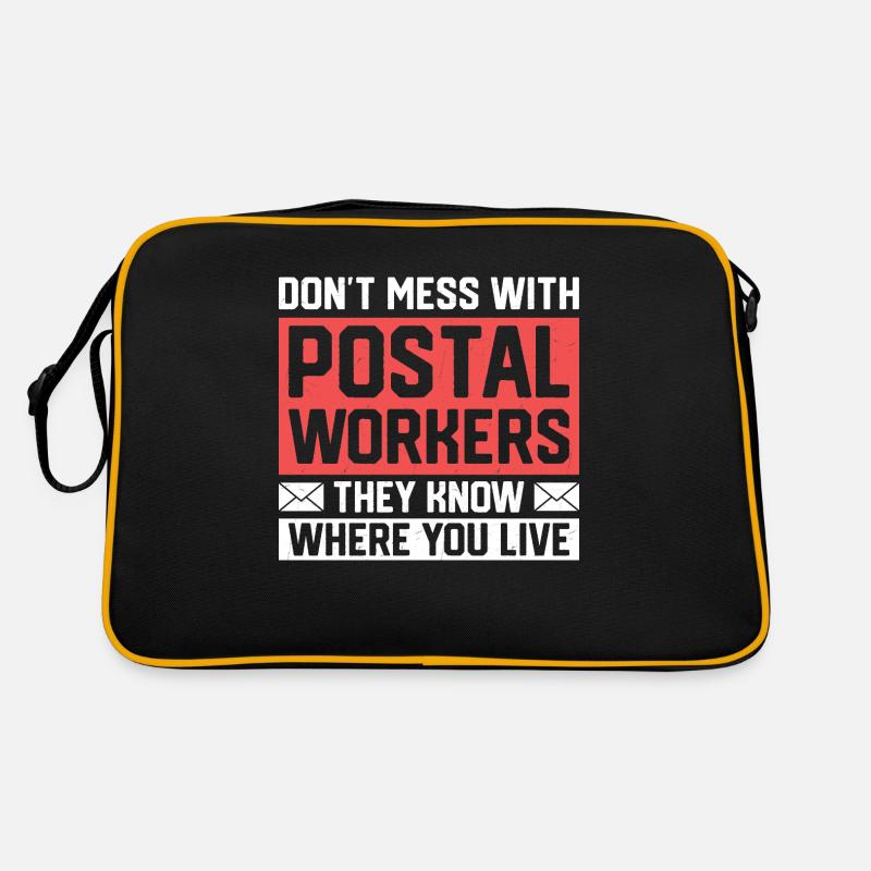 Don't Mess With Postal Workers Mail Mailman Retro Tasche