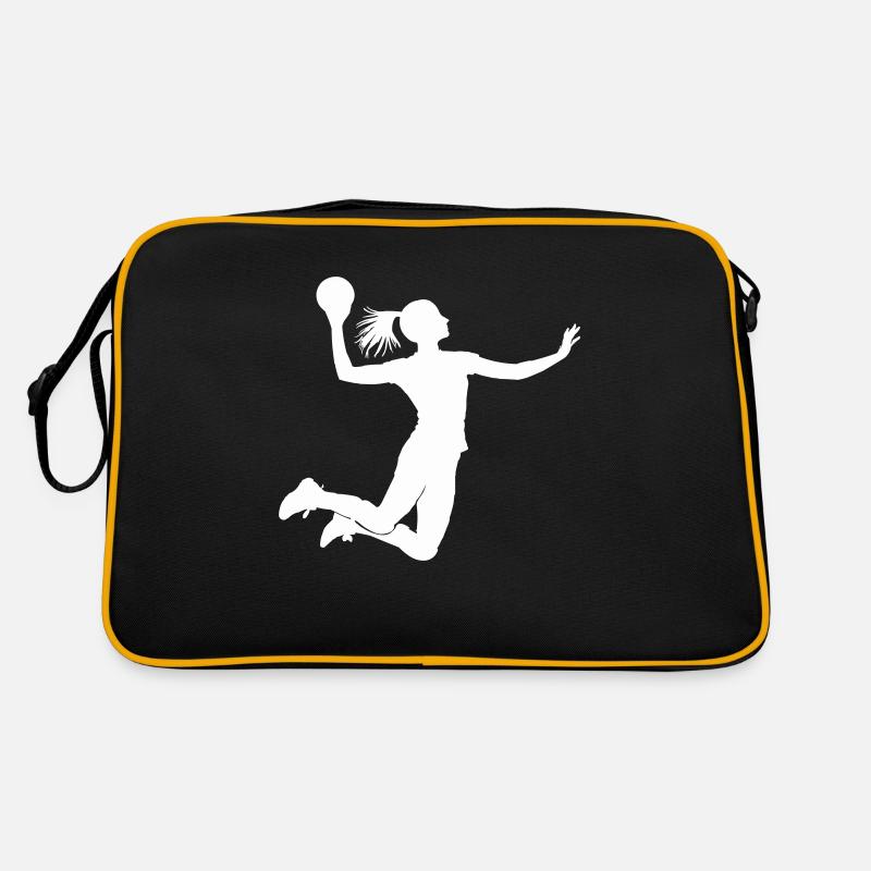 Frauen Handball - Retro Tasche - Schwarz/Gold