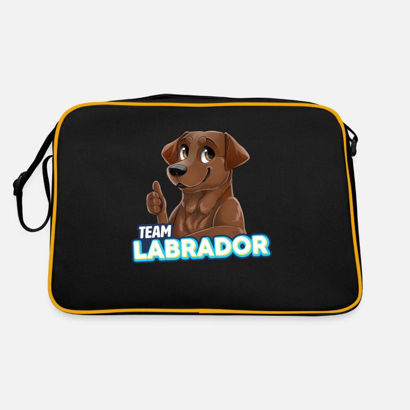 TEAM Labrador - Schokolade Retro Tasche