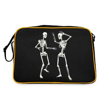 Tanzen - Retro Tasche - Schwarz/Gold - Hinten