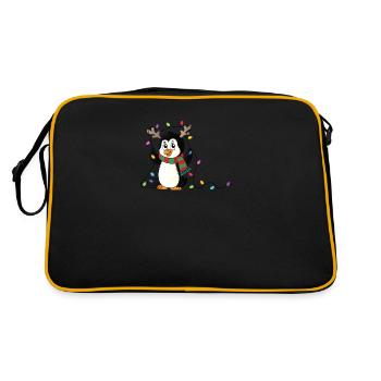 Noël pingouin guirlande lumineuse Nicholas sweet - Sac Retro - noir/or - Dos
