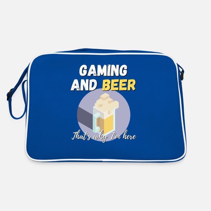 Bier im Pixel Design - Gaming and Beer Spaß Humor Retro Tasche