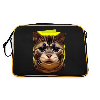 Visage de chat - Sac Retro - noir/or - Dos
