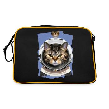 Space Cat 1 - Retro Bag - black/gold - Back