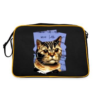Yeux de chat - Sac Retro - noir/or - Dos