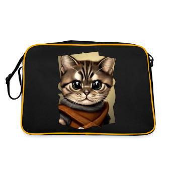 Capuche pour chat - Sac Retro - noir/or - Dos