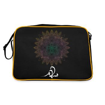 Colorful mandala for peace in the world - Retro Bag - black/gold - Back