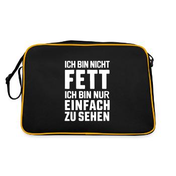 Funny Funny Funny Saying Funny Clothing - Retro Bag - black/gold - Back