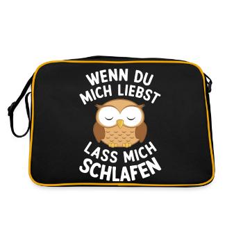 oiseau de nuit hibou hibou oiseau - Sac Retro - noir/or - Dos