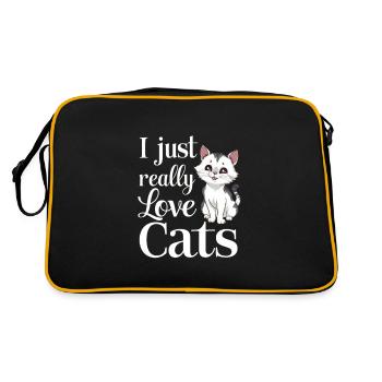 Chat Chats Amoureux Chat Propriétaire Chaton - Sac Retro - noir/or - Dos