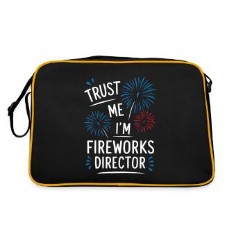 Pyrotechniker Feuerwerk Pyrotechnik - Retro Tasche - Schwarz/Gold - Hinten
