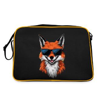 Fox Foxes Animal - Retro Bag - black/gold - Back