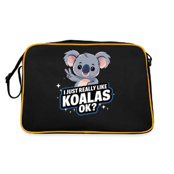 Koala Koala Koala Bear Animal - Retro Bag - black/gold - Back