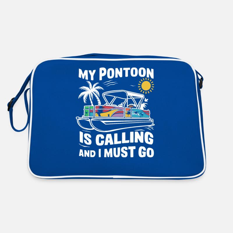 Pontonboot Kapitän Ponton Boote Retro Tasche