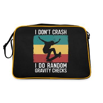 Skateboarding Skater Skateboard Skateboarder - Retro Bag - black/gold - Back