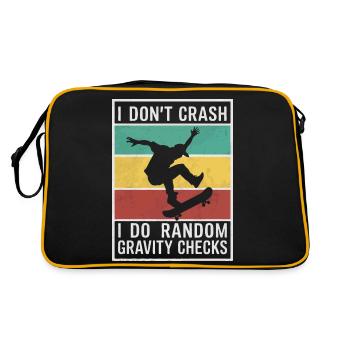 Skateboarding Skater Skateboard Skateboarder - Retro Bag - black/gold - Back