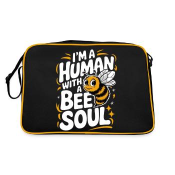 abeille abeille apicultrice abeille abeille - Sac Retro - noir/or - Dos