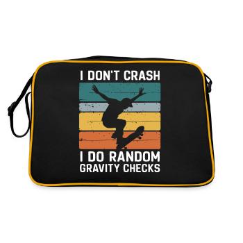 Skateboarding Skater Skateboard Skateboarder - Retro Bag - black/gold - Back