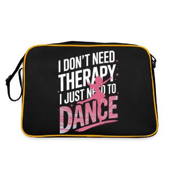 Tanzen Tänzer Tanzen - Retro Tasche - Schwarz/Gold - Hinten