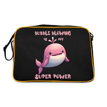 Bubble blowing is my super power - Retro Bag - black/gold - Back