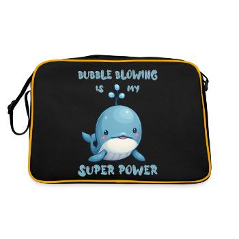 Bubble blowing is my super power - Retro Bag - black/gold - Back