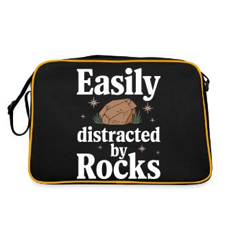 Experte für Geologie Gestein Geologe - Retro Tasche - Schwarz/Gold - Hinten