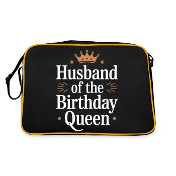Husband, Spouse, Family, Wedding - Retro Bag - black/gold - Back