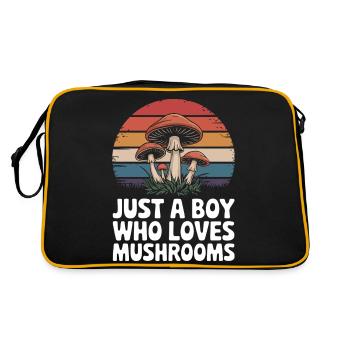 Mushroom Mushrooms Funghi Mushroom - Retro Bag - black/gold - Back