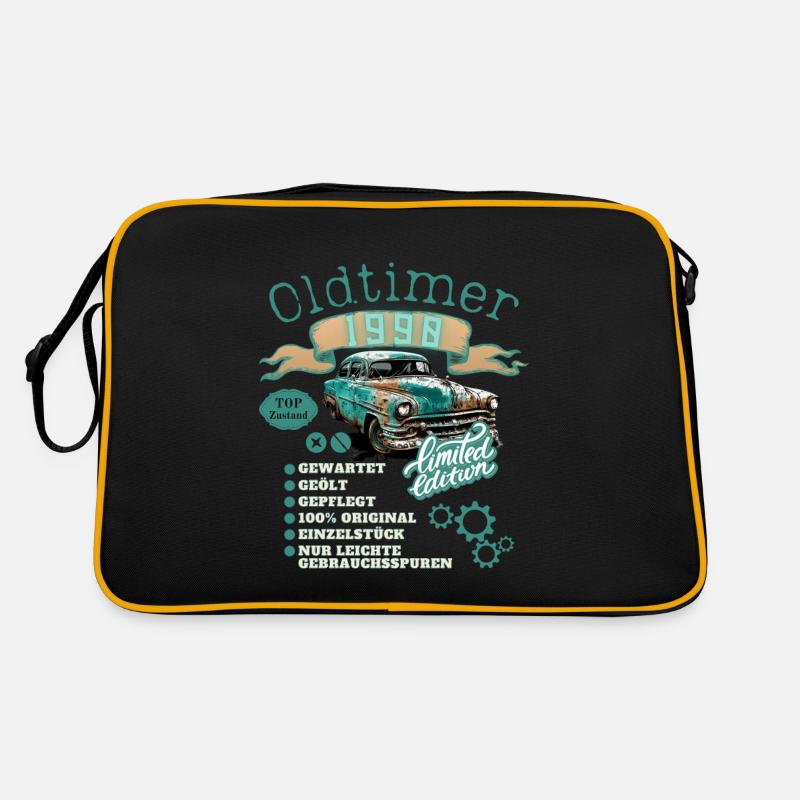 Oldtimer Motiv Jahrgang 1990 Geburtstag Geschenk Retro Tasche