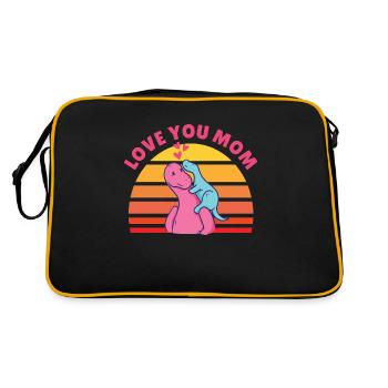 Love you mom Mother's Day baby - Retro Bag - black/gold - Back