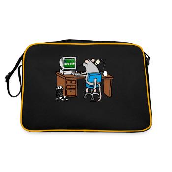 Working hard - Retro Bag - black/gold - Back