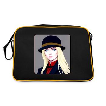 Fille blonde dans un style steampunk cool - Sac Retro - noir/or - Dos