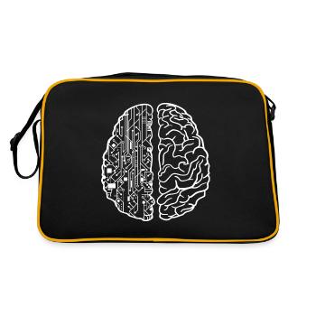 Programmierer Entwickler - Code Nerd Geek Hirn - Retro Bag - black/gold - Back