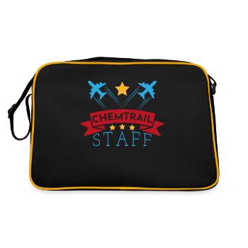 Chemtrail staff gift pilot pilot plane copilot - Retro Bag - black/gold - Back