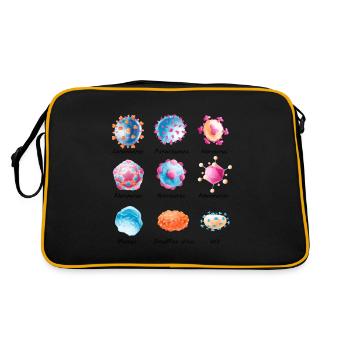 Various viruses - norovirus, HIV, etc. - Retro Bag - black/gold - Back
