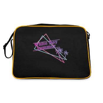 White Boy Summer Retro Lustig Shirt Ironisch USA - Retro Tasche - Schwarz/Gold - Hinten