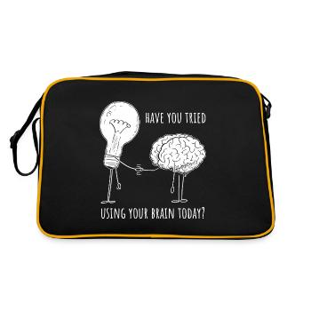 Funny Brain Design – Pensez-y ! - Sac Retro - noir/or - Dos
