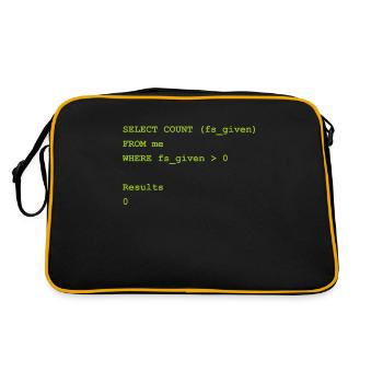 Select count geschenk Programming Informatique - Sac Retro - noir/or - Dos