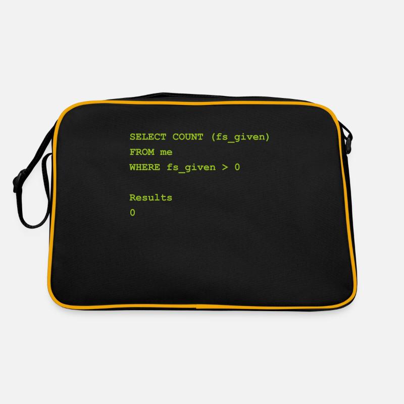 Select count geschenk Programming Informatique Sac Retro