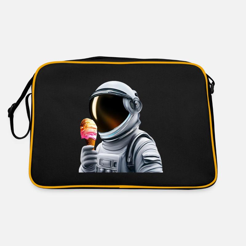 Waffel Eis Astronaut Retro Tasche